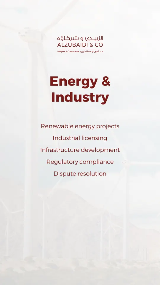 Al Zubaidi law firm story highlight: Industries