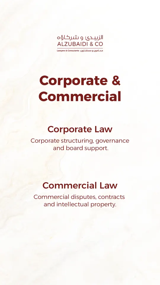 Al Zubaidi law firm story highlight: Our services